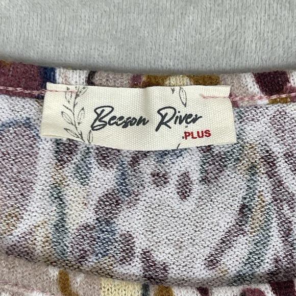 Beeson River Plus Dress Womens Size 2XL‎ Floral John 3.16 Plus Size Stretch Knit - Picture 4 of 8